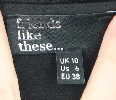 Friends Like These Women's Black Wrap Blouse UK 10