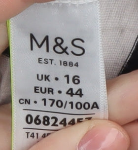 Marks & Spencer Women White Embroidered Pullover 16