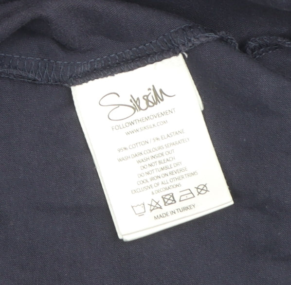 SikSilk Unisex Black T-Shirt, Short Sleeve, Size S