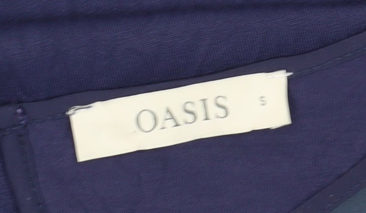 Oasis Women's Blue Animal Print Blouse S
