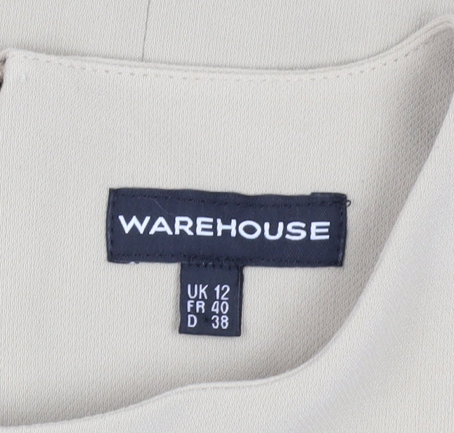 Warehouse Women's Sheath Dress Beige Black Size 12