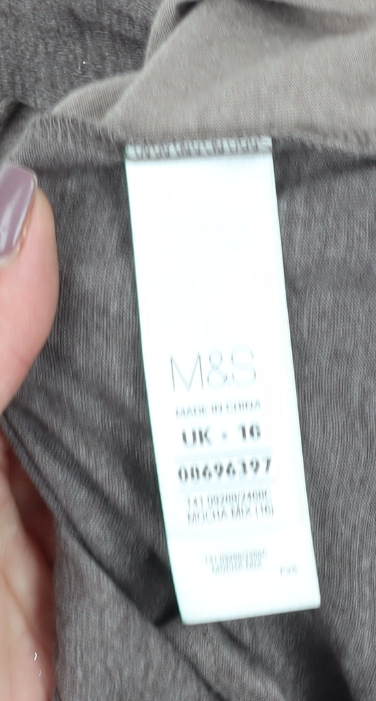 Marks & Spencer Women's Brown Blouse Size 16