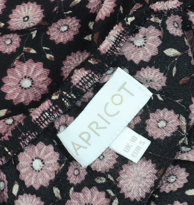 Apricot Women's Black Floral Off Shoulder Blouse, Size 10