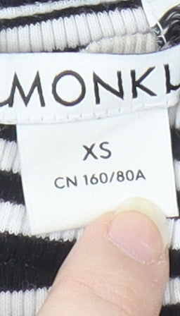 Monki Women's XS Striped Jersey T-Shirt