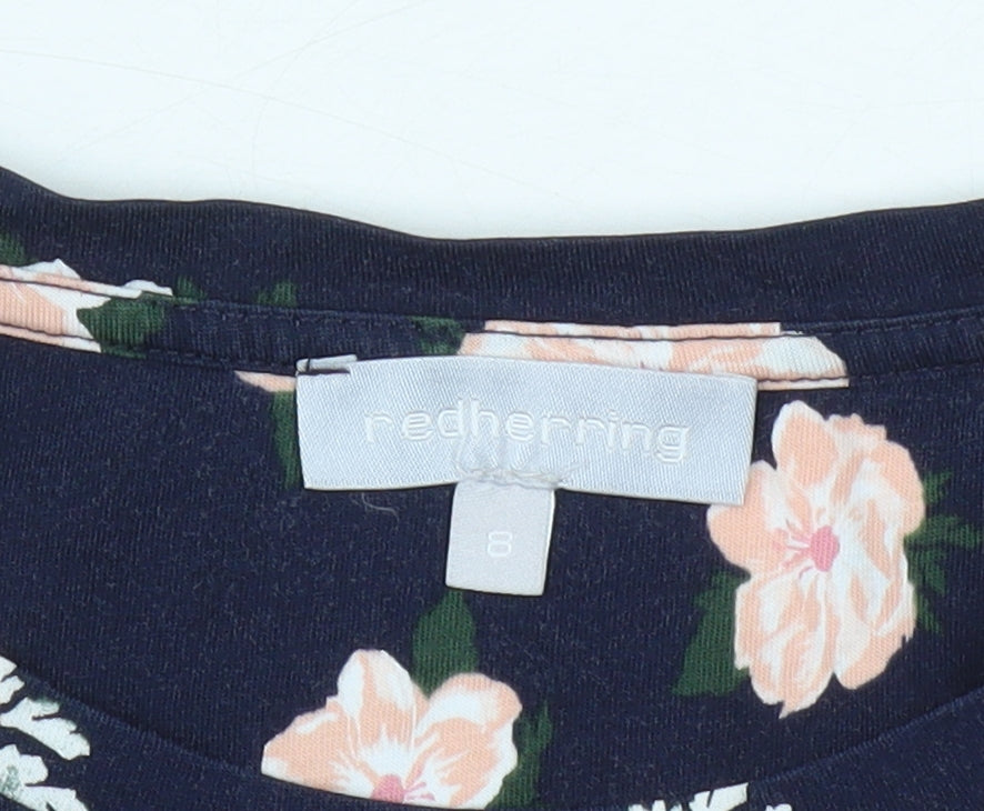 Redherring Women's Multicolour Floral T-Shirt, Size 8