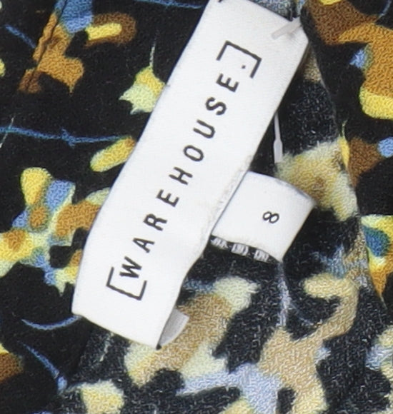 Warehouse Women's Multicoloured Floral Shirt Dress Size 8