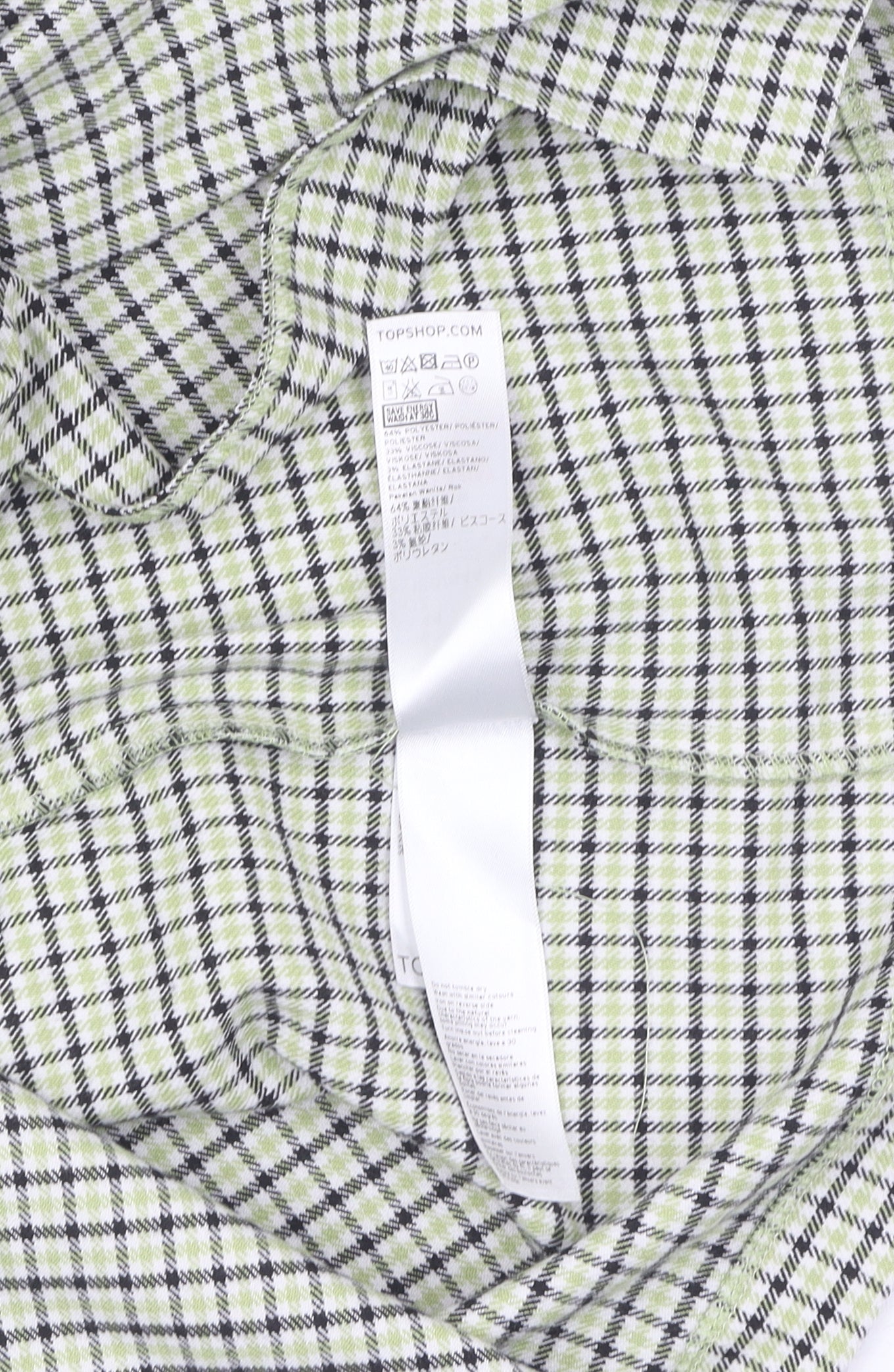 Topshop Women's Multicoloured Check Wrap Skirt Size 16