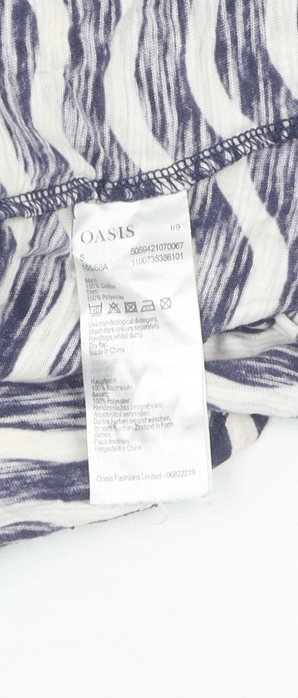 Oasis Women's Blue T-Shirt, Size S, Casual Autumn Wear