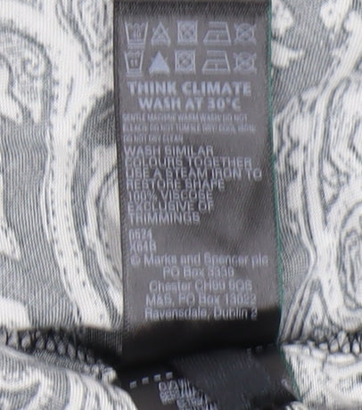 Marks & Spencer Womens Black Paisley A-Line Dress