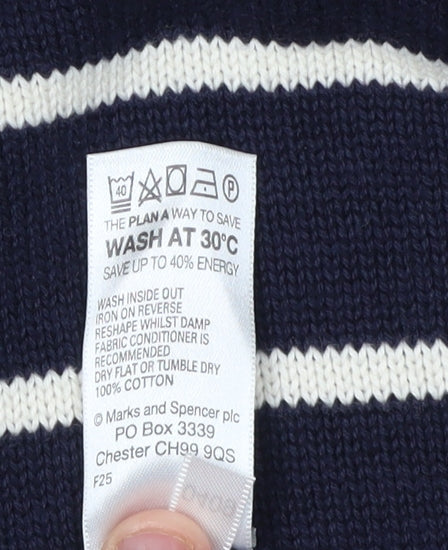 Marks & Spencer Women's Blue Striped Pullover