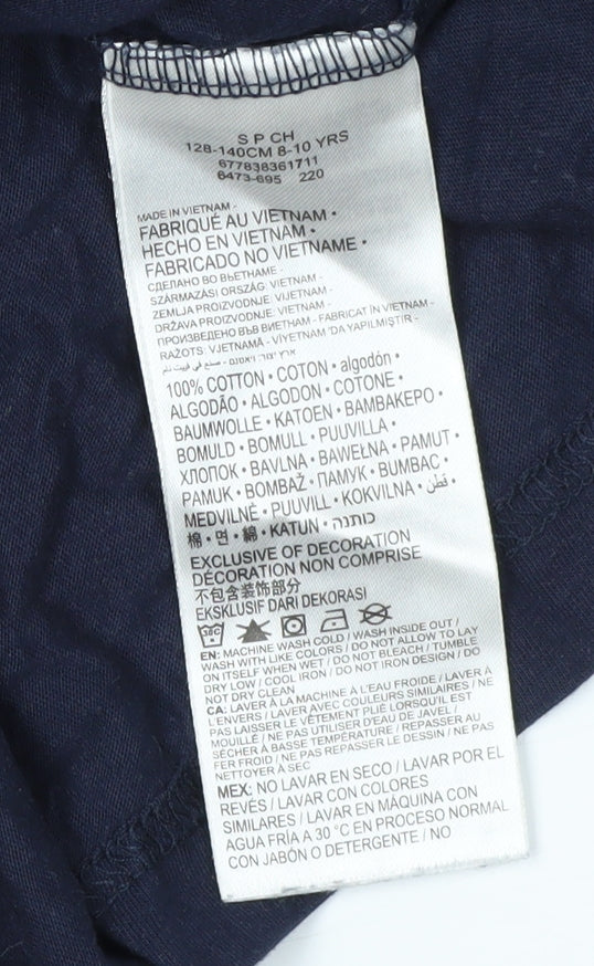 Converse Boys Blue Logo T-Shirt 8-10 Years Casual Basic