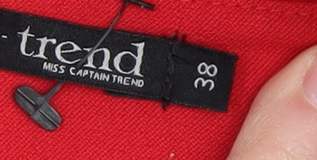 Trend Women's Red Shift Dress - Size 10, Colourblock