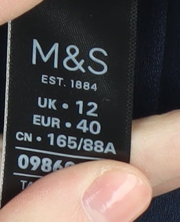 Marks & Spencer Women's Blue Polka Dot Jersey T-Shirt