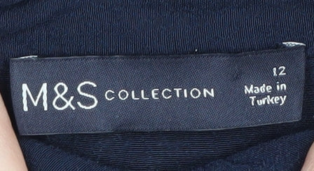 Marks & Spencer Women's Blue Button-Up Shirt 12