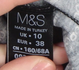 Marks & Spencer Women's Black Geometric Midi Skirt