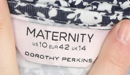 Dorothy Perkins Maternity Blue Floral Wrap Dress