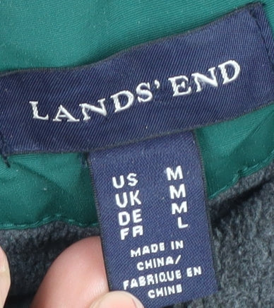Lands' End Men's Green Hooded Parka M