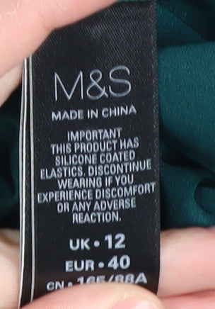 Marks & Spencer Women's Green A-Line Strapless Dress