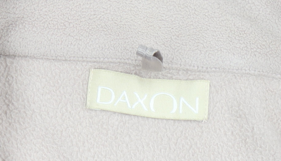 Daxon Women Beige Fleece Jacket M - Autumn Winter Casual