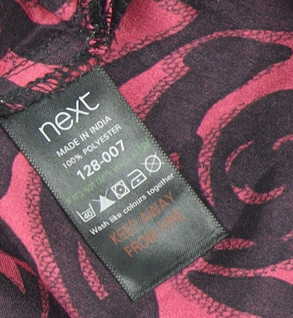 Next Women's Pink Floral High Neck Blouse Size 6