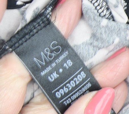Marks & Spencer Women’s Black Tunic Blouse, Size 18