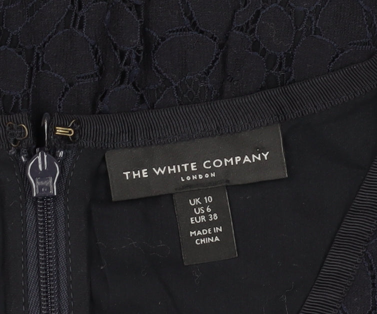 The White Company Women's Black A-Line Dress Size 10