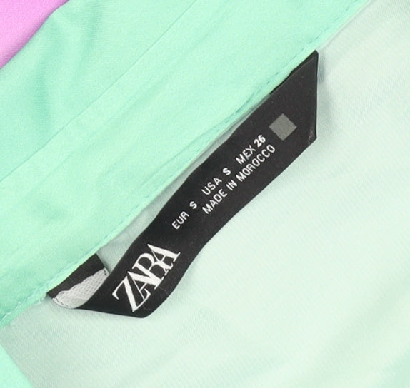 Zara Women's Multicoloured Button-Up Shirt Size S