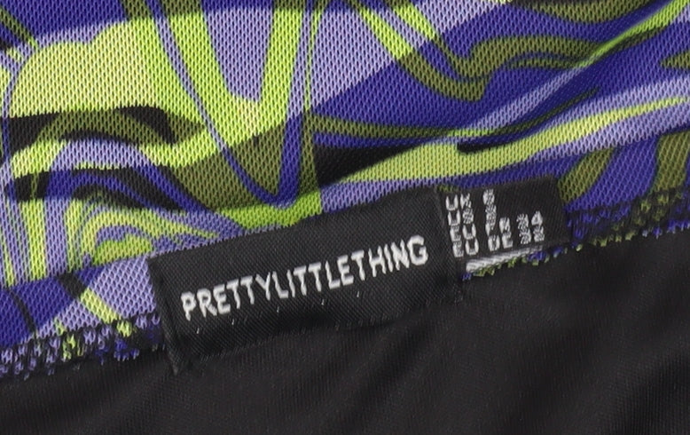 PRETTYLITTLETHING Women's Multicoloured Bodycon Dress Size 6