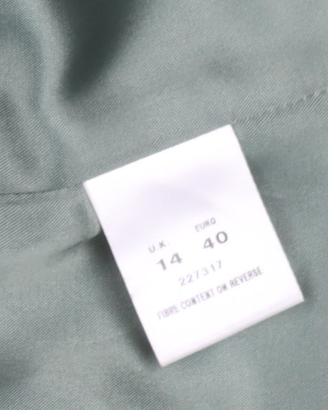 Eastex Women's Green Wool Cashmere Pea Coat Size 14