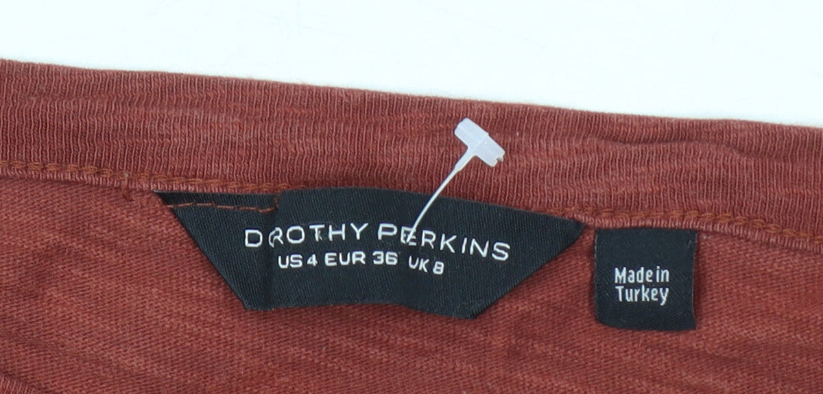 Dorothy Perkins Women's Red Boat Neck Top, Size 8