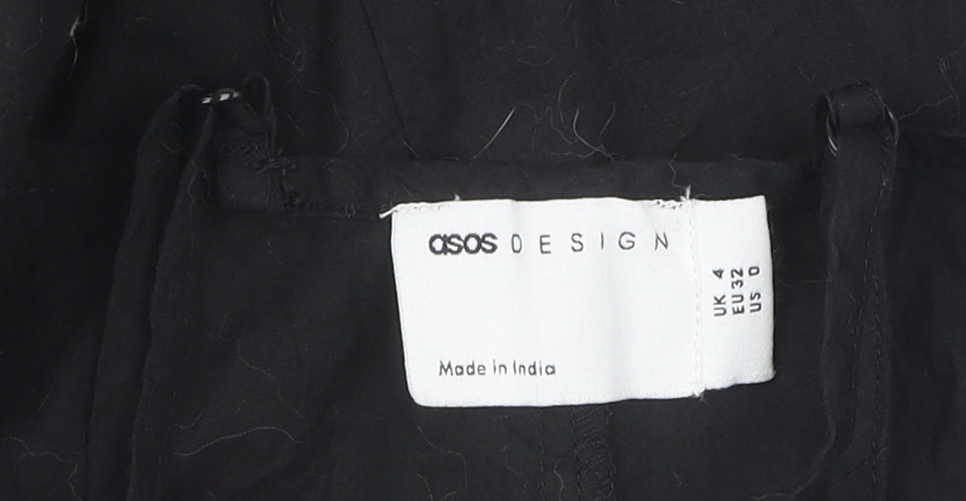 ASOS DESIGN Women's Black A-Line Dress, Size 4