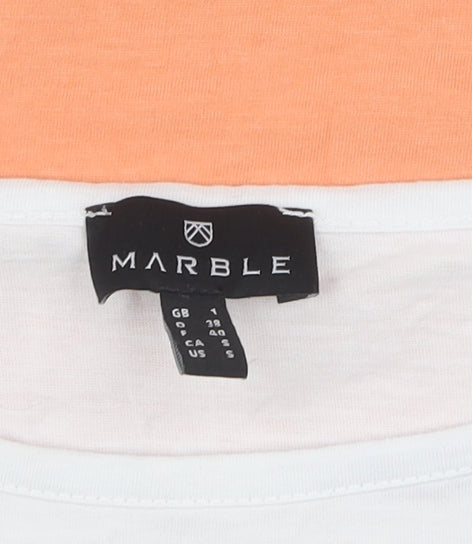Marble Women's Multicoloured Colourblock T-Shirt