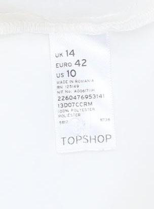 Topshop Women’s Ivory Sleeveless Button-Up Shirt