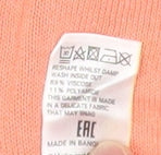 Marks & Spencer Women's Orange V-Neck Flared T-Shirt - Size 10