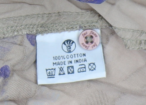 FatFace Women Beige Floral Blouse Tunic Size 10