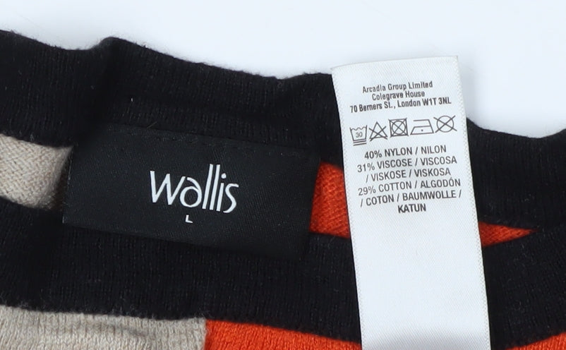 Wallis Women's Multicoloured Striped Pullover, L