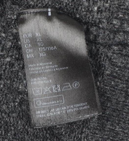 H&M Women Black XL Knit Crew Neck Pullover Jumper