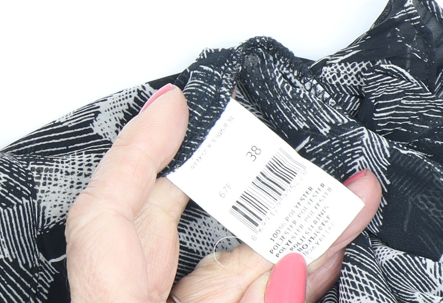 Koton Women's Black Floral Sleeveless Blouse Size 10