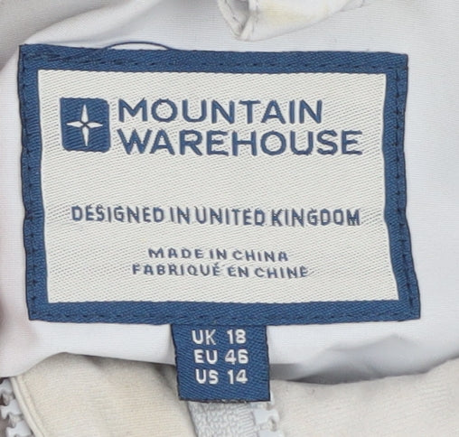 Mountain Warehouse Women's Grey Rain Jacket Size 18