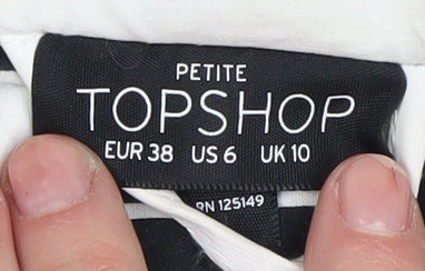Topshop Women's White Petite Rain Jacket UK 10