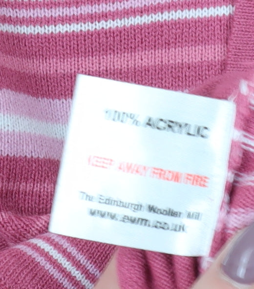 Honor Millburn Women's Pink Striped Cardigan M