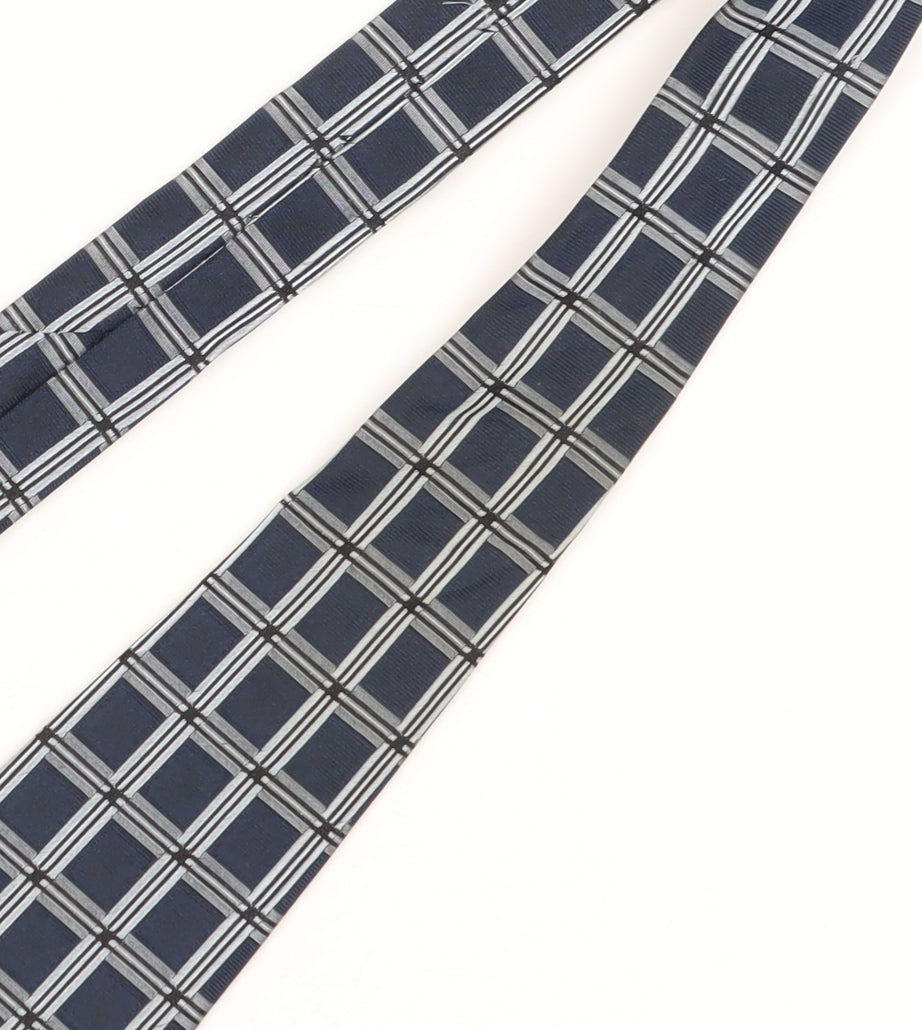 Daniel Hechter Men's Blue Plaid Silk Tie One Size