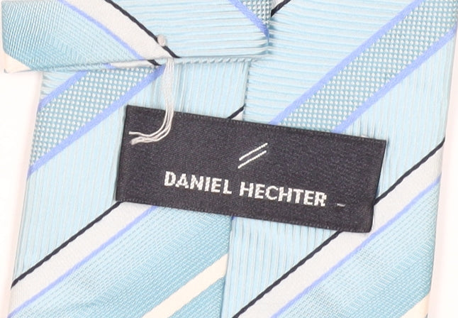 Daniel Hechter Men's Blue Striped Silk Tie