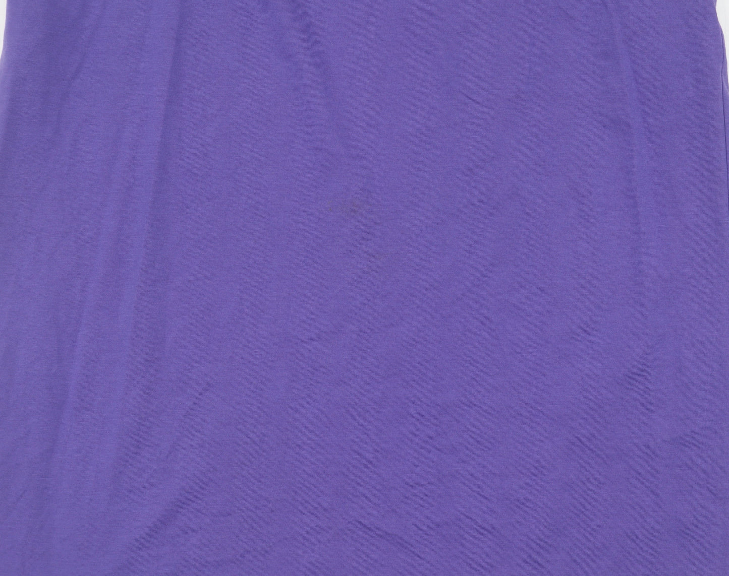 Massimo Dutti Women's Purple Cotton Tank Top, Size S