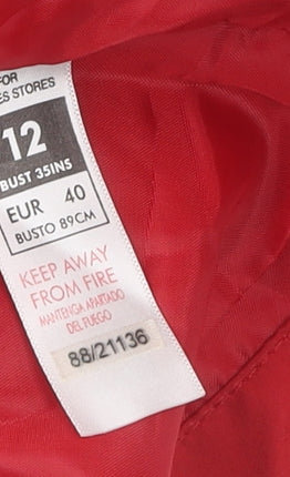 Dunnes Stores Women's Red Basic Cape Jacket Size 12