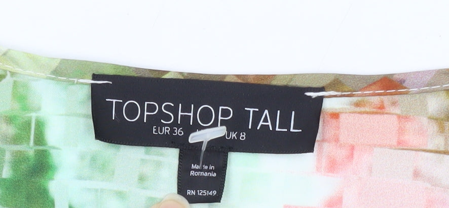 Topshop Women's Multicoloured Blouse, Size 8, Tall