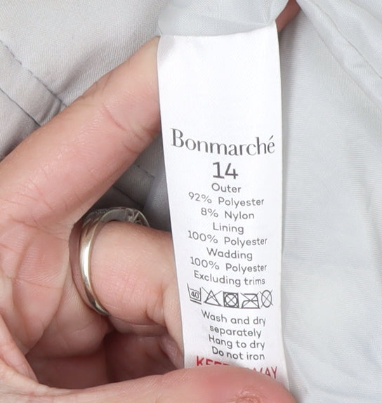 Bonmarché Women's Grey Parka Jacket Size 14
