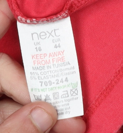 Next Women's Red Bow Accent T-Shirt Size 16