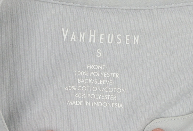 Van Heusen Women's Grey Blouse - Size S, Long Sleeve