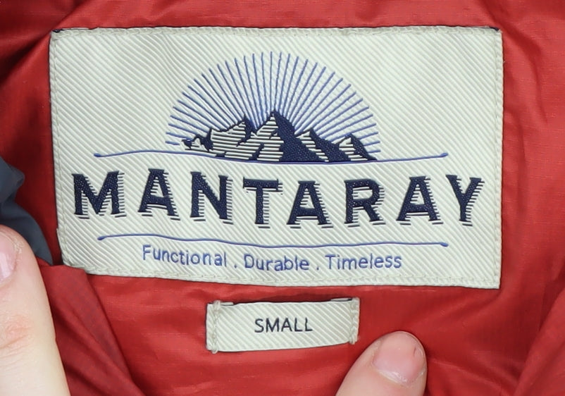 Mantaray Men's Red Puffer Jacket S Hooded Casual